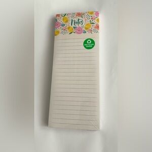 New Lined Note Pad "Notes" Pad Magnet on Back Clementine Vietnam Recycled Paper